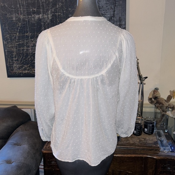 Madewell Balloon-Sleeve Peasant Top in Clipdot - Picture 5 of 12